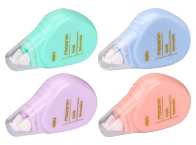 Лента коррект. Deli Macaron EH21606 5мх5мм ассорти корпус белый туба