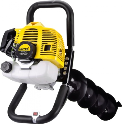 Мотобур Huter GGD-300 бытовой 2-х такт. 2000Вт 2.7л.с. 52см3 3000об/мин (70/13/22)