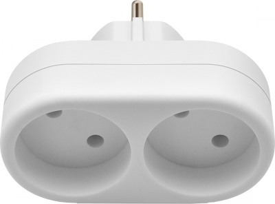 Defender Тройник TA-02 2 розетки, белый [99106]