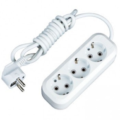 EKF UBA16-310-3-02 Удлинитель "Эксперт"  3 гнезда 2 метра 16А/3,5кВт с заземлением ПВС 3х1 EKF PROxima