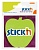 Блок самоклеящийся бумажный Stick`n 21449 70x70мм 50лист. 70г/м2 неон зеленый вырубной "яблоко" европодвес