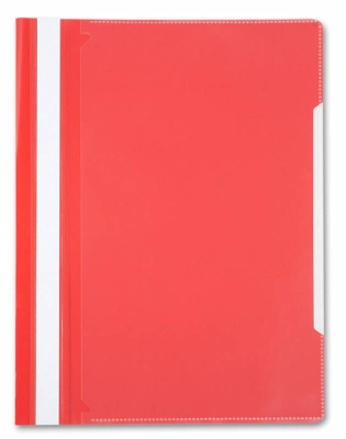 Папка-скоросшиватель Бюрократ -PS20RED A4 прозрач.верх.лист пластик красный 0.12/0.16