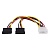 Кабель MOLEX (F)-2SATA (M) 0.2M 00-00027494 GOPOWER