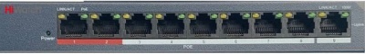 Коммутатор Hikvision HiWatch DS-S908P(B) 9x100Mb 8PoE 60W неуправляемый