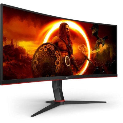 Монитор 34" AOC CU34G2XP Black-Red (VA, изогнутый, 3440x1440, 180Hz, 1 ms, 178°/178°, 300 cd/m, 80M:1, +2xHDMI 2.0, +2xDisplayPort 1.4, +4xUSB 3.0, +MM, +регулировка по высоте)
