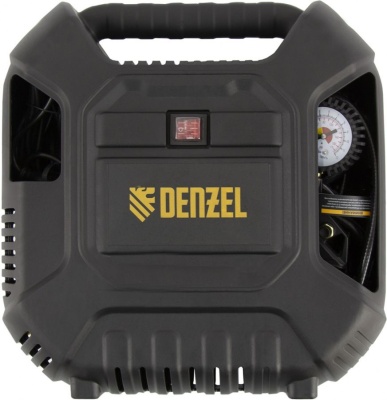 Компрессор поршневой Denzel DL1100 безмасляный 1100Вт черный