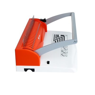 Переплетчик ГЕЛЕОС БП-13+ бело-красный на пластиковую пружину Гелеос БП13пбк