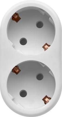 Defender Тройник TA-03 2 розетки, заземление [99107]