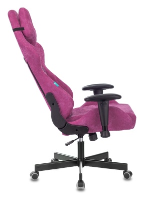 Кресло игровое Бюрократ VIKING KNIGHT Fabric малиновый Light-15 с подголов. крестовина металл