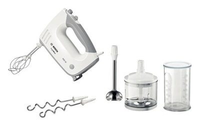 Миксер ручной Bosch MFQ36480 450Вт белый/серый