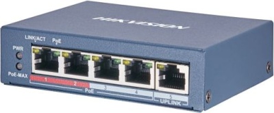 Коммутатор Hikvision DS-3E0505P-E/M 5G 4PoE+ 35W неуправляемый