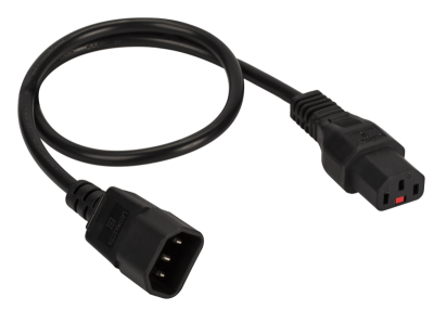 Кабель Lanmaster LAN-PP13L/14-0.5-BK C13-С14 проводник.:3x0.75мм2 0.5м 220В (упак.:1шт) черный