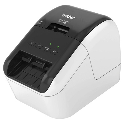 Термопринтер Brother QL-800 (для печ.накл.) стационарный серебристый/черный