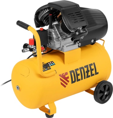 Компрессор поршневой Denzel DCV1800/50 масляный 320л/мин 50л 1800Вт желтый
