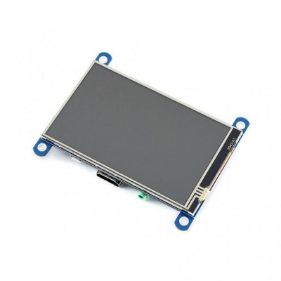 Модуль дисплея ACD18-RA613 Waveshare 4" резистивный сенсорный дисплей без корпуса, 800*480 IPS матрица, вход HDMI питание по USB, для Raspberry Pi 3 (WS16340)