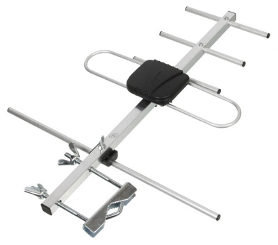 Антенна телевизионная Hyundai H-TAE100 5дБ пассивная серебристый