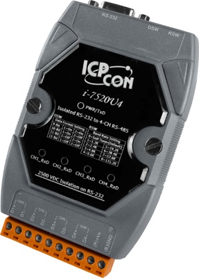 Преобразователь интерфейсов RS-232 в 4-канальный RS-485