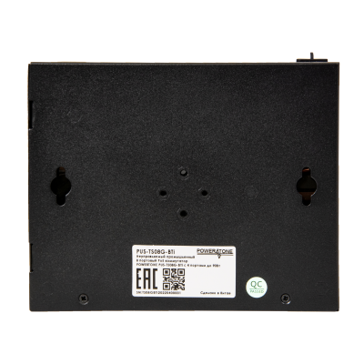 Неуправляемый промышленный 8 портовый PoE коммутатор POWERTONE PUS-TS08G-BTi с 4 портами до 90Вт
