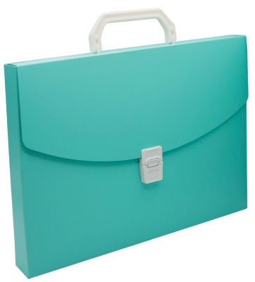 Портфель Бюрократ Pastel PASTPP01GRN 1 отдел. A4 пластик 0.7мм мятный