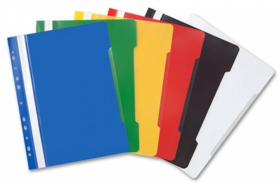 Папка-скоросшиватель Бюрократ -PS-P20BLCK A4 прозрач.верх.лист боков.перф. пластик черный 0.12/0.16