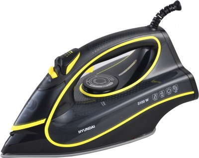 Утюг Hyundai H-SI01560 3000Вт черный/желтый