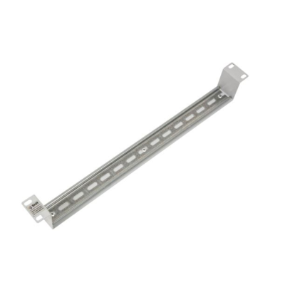 Горизонтальный кронштейн 19" с Din-рейкой, 1U, глубина 60 мм, без крышки, RAL7035