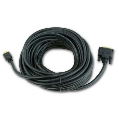 Кабель HDMI-DVI Cablexpert CC-HDMI-DVI-6, 19M/19M, single link, медь, позол.разъемы, экран, 1.8м, черный, пакет