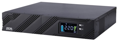 ИБП SPR-3000 LCD линейно-интерактивный, 3000 ВA, 2400 Вт, LCD, Rack/Tower, 8 розеток IEC320 C13 и 1 розетка C19 с резервным питанием, USB, RS-232, слот под SNMP карту, защита RJ45, ШхГхВ 428 x 431 x 84 мм 31.5 кг PowerCom Smart King Pro+ SPR-3000 LCD