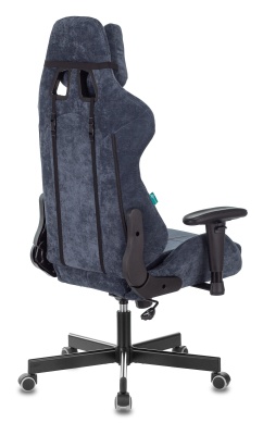 Кресло игровое Бюрократ VIKING KNIGHT Fabric синий Light-27 с подголов. крестовина металл