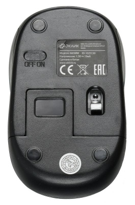 Мышь Оклик 665MW черный оптическая (1000dpi) беспроводная USB (3but)