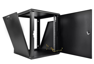 ЦМО Шкаф телекоммуникационный настенный разборный ЭКОНОМ 15U (600 ? 650) дверь металл, цвет ченрый (ШРН-Э-15.650.1-9005)