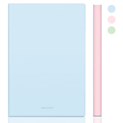 Блокнот Deli 22283LT-BLUE 210х143мм искусст. кожа 96л голубой