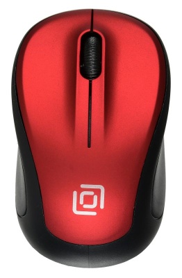 Мышь Оклик 665MW черный/красный оптическая (1000dpi) беспроводная USB (3but)