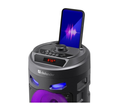 Портативная колонка Defender Crashboom black (16Вт, bluetooth, Light, FM, USB, LED, AUX) (65085)
