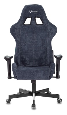 Кресло игровое Бюрократ VIKING KNIGHT Fabric синий Light-27 с подголов. крестовина металл