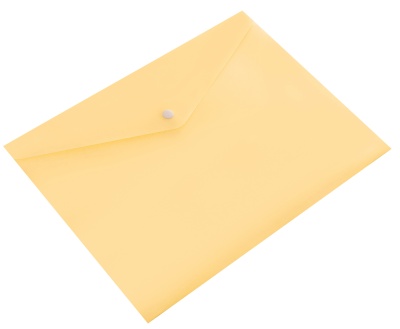 Конверт на кнопке Бюрократ Pastel -PKPAST/YEL A4 пластик 0.18мм желтый
