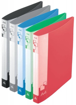 Папка на 2-х кольцах Бюрократ -0827/2R A4 пластик 0.7мм кор.27мм внутр. с вставкой ассорти