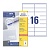Этикетки Avery Zweckform 3423 A4 105x35мм 16шт на листе/70г/м2/100л./белый матовое самоклей. универсальная