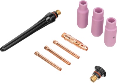 Горелка сварочная TIG WP17V, прямое подключение к баллону, 4 метра// Denzel