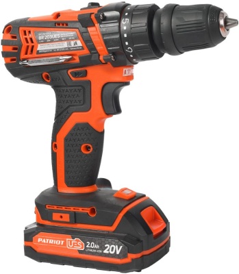 PATRIOT BR 203UES Дрель-шуруповерт [180201203] { 2 скор. две батареи Li-Ion, зарядка за 1 час, двусторонняя бита, кейс }
