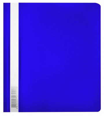 Папка-скоросшиватель Бюрократ Люкс -PSL20A5BLUE A5 прозрач.верх.лист пластик синий 0.14/0.18