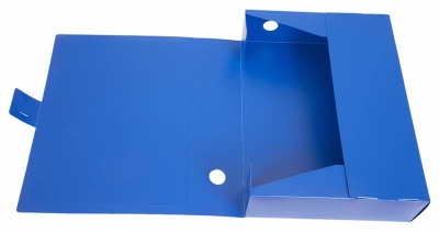 Короб архивный вырубная застежка Бюрократ -BA100/08BLUE пластик 0.8мм корешок 100мм 330х245мм синий