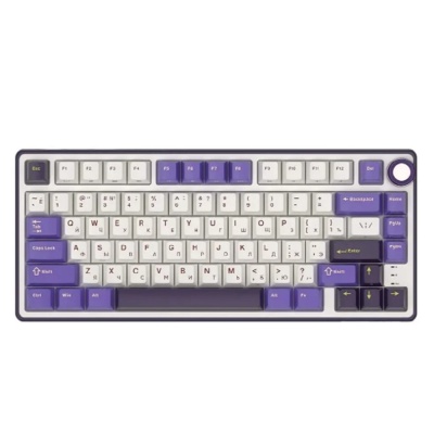 Компактная (75%) механическая клавиатура Royal Kludge R75 - проводная , 81 клавиша, Gasket Mount, Blackberry, переключатели RK Silver