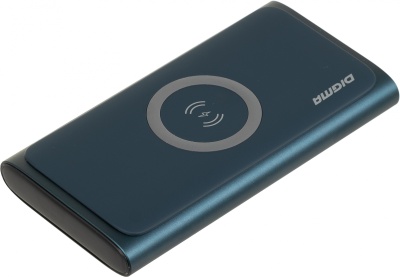 Мобильный аккумулятор Digma DGPQ10G 10000mAh 3A QC PD 20W беспроводная зарядка синий (DGPQ10G22CBL)