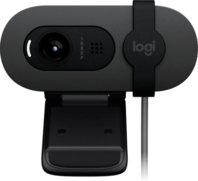 Веб-камера Logitech Webcam Brio 100, 1920x1080, GRAPHITE, защитная шторка, [960-001585] (960-001585)