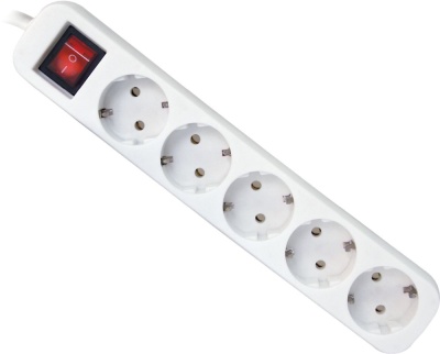Сетевой удлинитель Defender S530 3м (5 розеток) белый (пакет ПЭ)