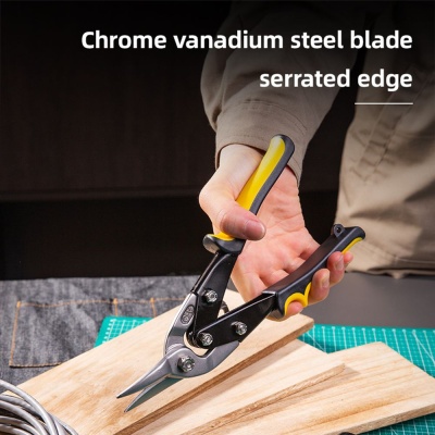 Режущий инструмент (пилы, ножовки, ножи, ножницы) Deli Ножницы по металлу (правый рез) Deli DL20032 250мм, режущая кромка CrV, двухкомпонентная ручка