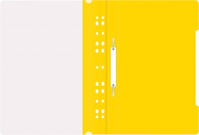Папка-скоросшиватель Бюрократ PS-P20YEL A4 прозрач.верх.лист боков.перф. пластик желтый