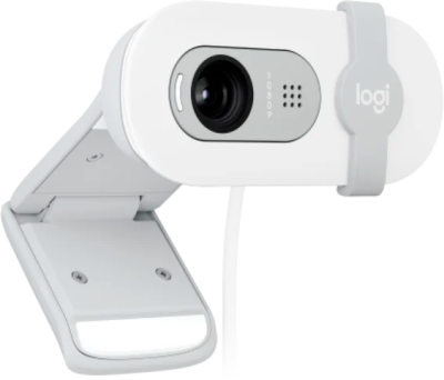 Веб-камера Logitech Webcam Brio 100, 1920x1080, OFF-WHITE, защитная шторка, [960-001617] (960-001617)