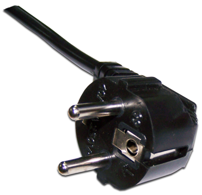 Шнур питания C19-Schuko угловая, 3х1.5, 220В, 16А, черный, 3 метра (LAN-PP19/SHA-3.0-BK)